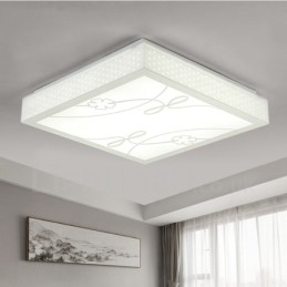Lampada da soffitto LED integrato in metallo 40x40 cm con telecomando