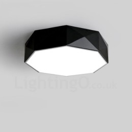 Lampada da soffitto LED integrato moderna in metallo 40x40 cm con telecomando