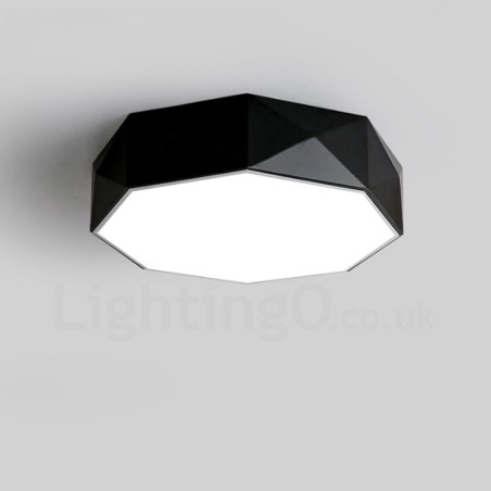 Lampada da soffitto LED integrato moderna in metallo 40x40 cm con telecomando