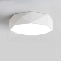 Lampada da soffitto LED integrato moderna in metallo 40x40 cm con telecomando