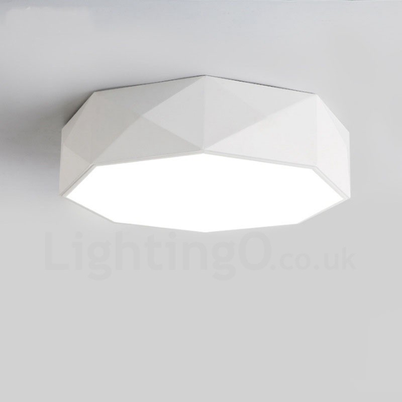 Lampada da soffitto LED integrato moderna in metallo 40x40 cm con telecomando