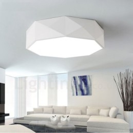 Lampada da soffitto LED integrato moderna in metallo 40x40 cm con telecomando