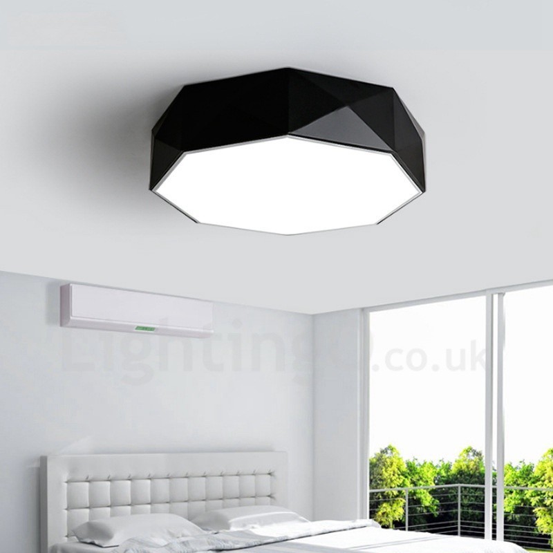 Lampada da soffitto LED integrato moderna in metallo 40x40 cm con telecomando