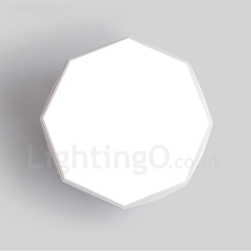 Lampada da soffitto LED integrato moderna in metallo 40x40 cm con telecomando