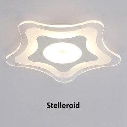 Lampada da soffitto LED integrato in metallo 42x42 cm con telecomando