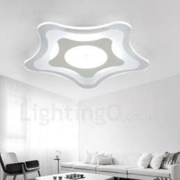 Lampada da soffitto LED integrato in metallo 42x42 cm con telecomando