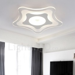 Lampada da soffitto LED integrato in metallo 42x42 cm con telecomando
