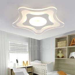 Lampada da soffitto LED integrato in metallo 42x42 cm con telecomando