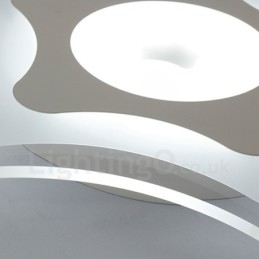 Lampada da soffitto LED integrato in metallo 42x42 cm con telecomando