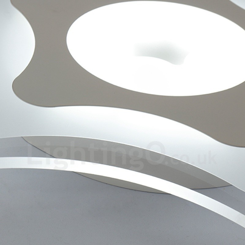 Lampada da soffitto LED integrato in metallo 42x42 cm con telecomando