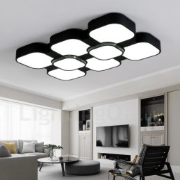 Lampada da soffitto LED integrato moderna in metallo 90 x 63 x 9 mm