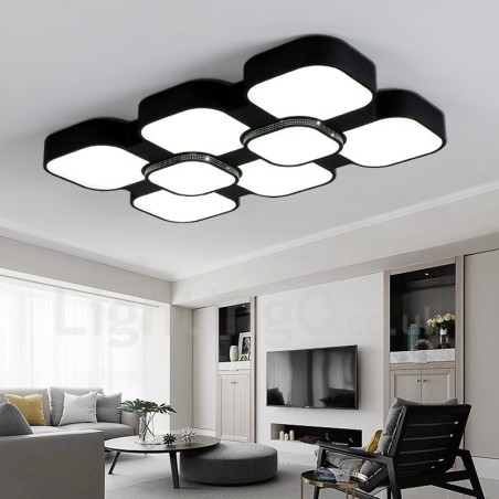 Lampada da soffitto LED integrato moderna in metallo 90 x 63 x 9 mm