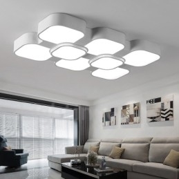 Lampada da soffitto LED integrato moderna in metallo 90 x 63 x 9 mm