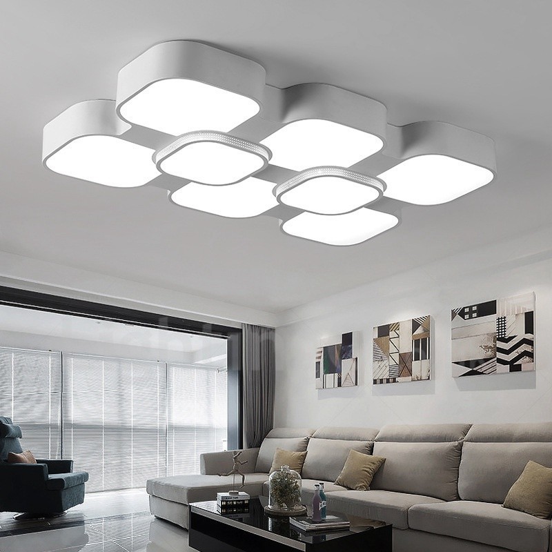 Lampada da soffitto LED integrato moderna in metallo 90 x 63 x 9 mm