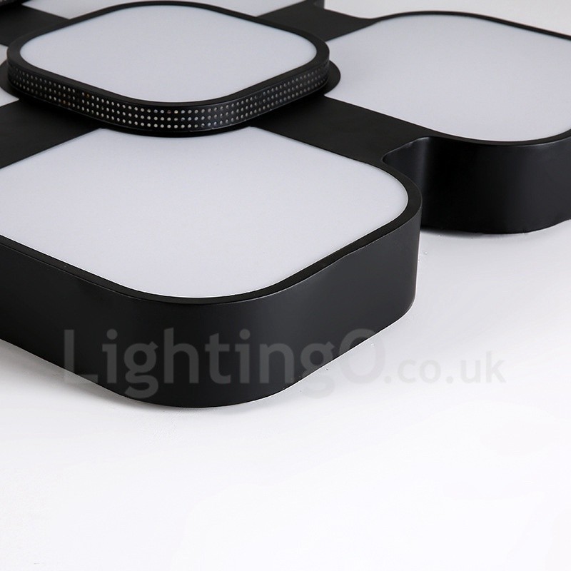 Lampada da soffitto LED integrato moderna in metallo 90 x 63 x 9 mm
