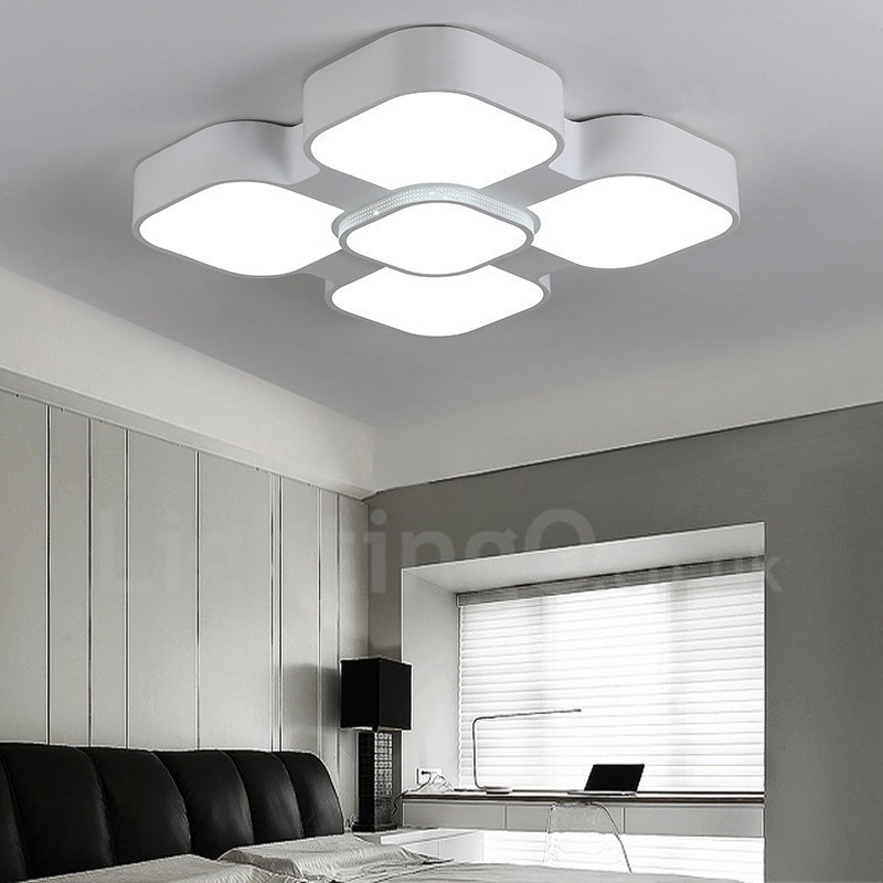 Lampada da soffitto moderna contemporanea con LED integrato in metallo 50 x 50 x 9 mm