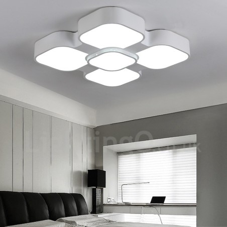 Lampada da soffitto moderna contemporanea con LED integrato in metallo 50 x 50 x 9 mm