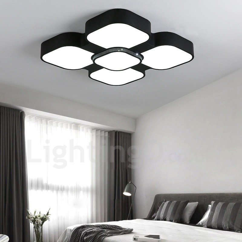 Lampada da soffitto moderna contemporanea con LED integrato in metallo 50 x 50 x 9 mm