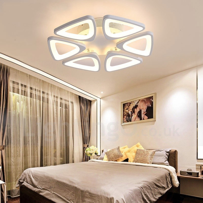 Lampada da soffitto LED integrato moderna a 6 luci 50 x 10 cm