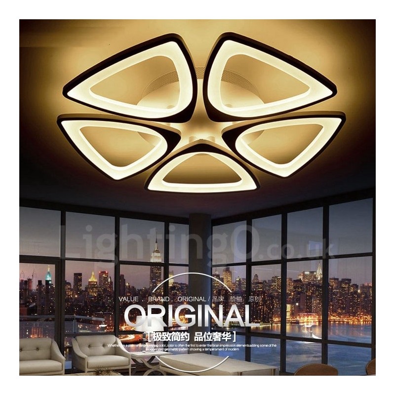 Lampada da soffitto moderna contemporanea a 5 luci con LED integrato 68x10 cm