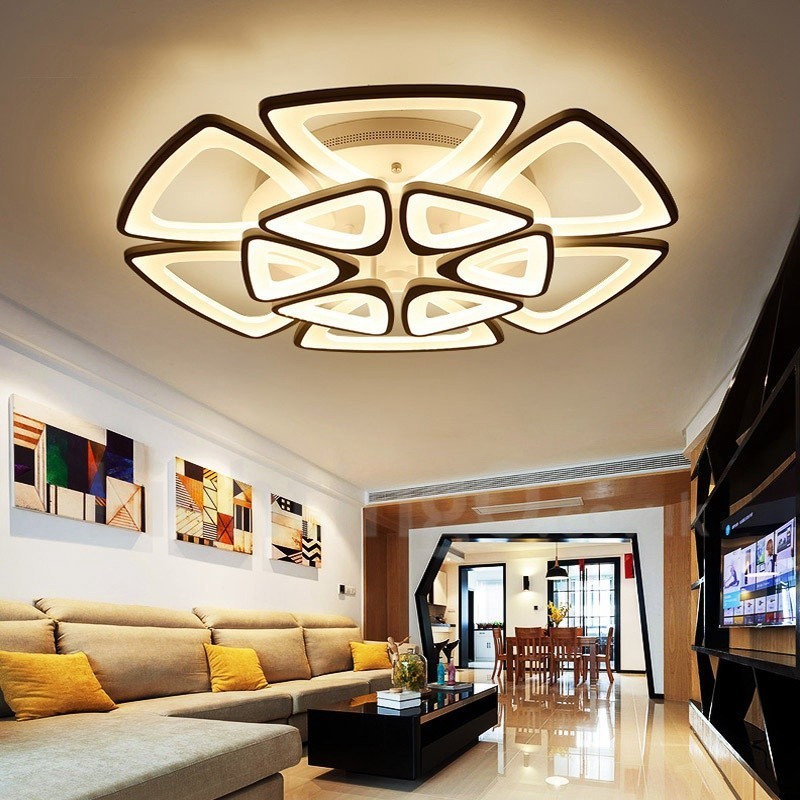 Lampada da soffitto LED integrato moderna e contemporanea 12 luci 84x15 cm