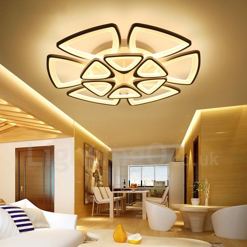 Lampada da soffitto LED integrato moderna e contemporanea 12 luci 84x15 cm