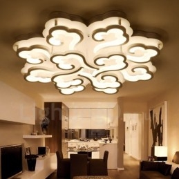 Lampada da soffitto moderna e contemporanea 12 luci LED integrato 85x13 cm con telecomando