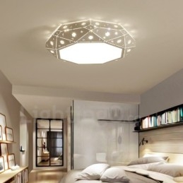 Lampada da soffitto LED integrato in metallo 45 x 11 cm con telecomando