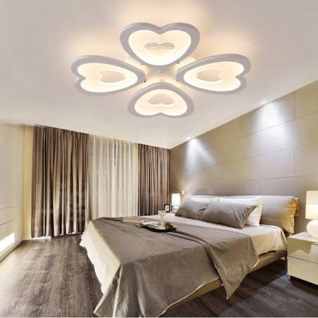 Lampada da soffitto LED integrato moderna contemporanea 4 luci 58x8 cm