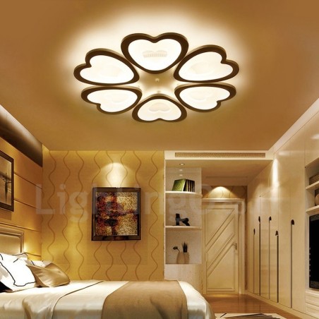 Lampada da soffitto LED integrato moderna a 6 luci 70 x 8 cm con telecomando