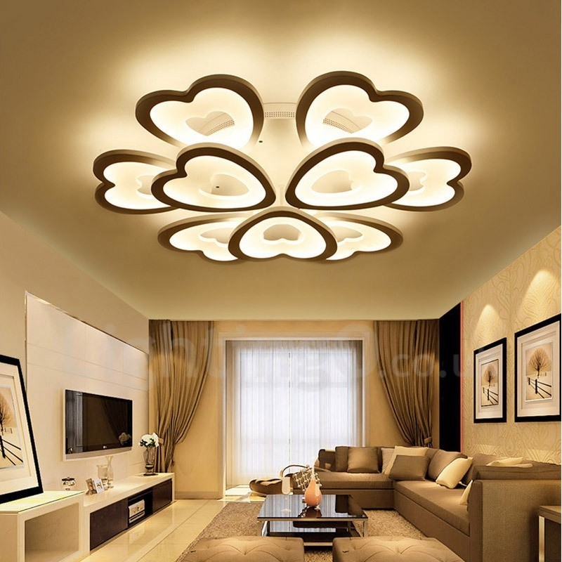 Lampada da soffitto LED integrato moderna a 9 luci 90x15 cm con telecomando