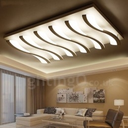 Lampada da soffitto moderna e contemporanea 6 luci LED integrato 100 x 66 x 10 cm