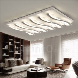 Lampada da soffitto moderna e contemporanea 6 luci LED integrato 100 x 66 x 10 cm