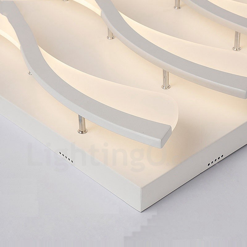 Lampada da soffitto moderna e contemporanea 6 luci LED integrato 100 x 66 x 10 cm
