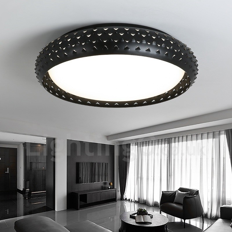 Lampada da soffitto moderna contemporanea in metallo con LED integrato 45 x 8 cm