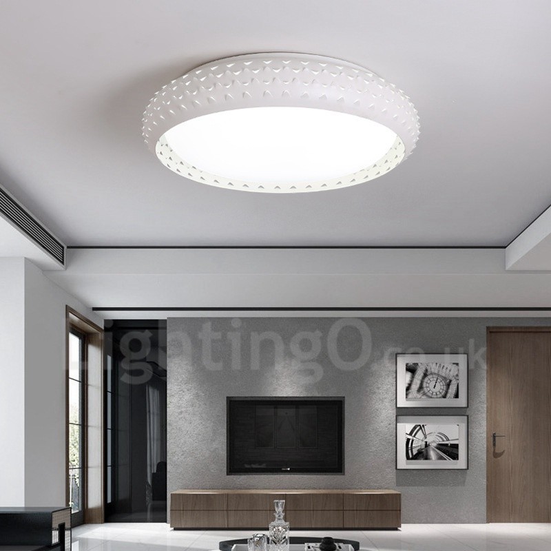 Lampada da soffitto moderna contemporanea in metallo con LED integrato 45 x 8 cm