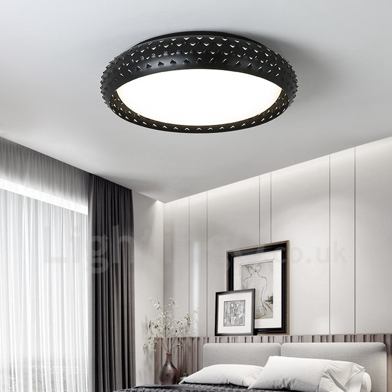 Lampada da soffitto moderna contemporanea in metallo con LED integrato 45 x 8 cm