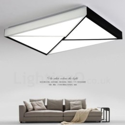 Lampada da soffitto LED integrato moderna in metallo con controllo remoto 85 x 62 x 7 mm