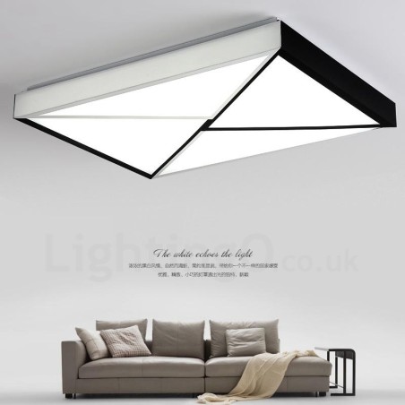 Lampada da soffitto LED integrato moderna in metallo con controllo remoto 85 x 62 x 7 mm