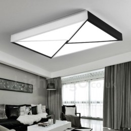 Lampada da soffitto LED integrato moderna in metallo con controllo remoto 85 x 62 x 7 mm