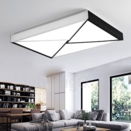 Lampada da soffitto LED integrato moderna in metallo con controllo remoto 85 x 62 x 7 mm