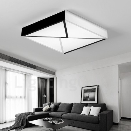 Lampada da soffitto moderna contemporanea in metallo con LED integrato 50 x 50 x 7 mm
