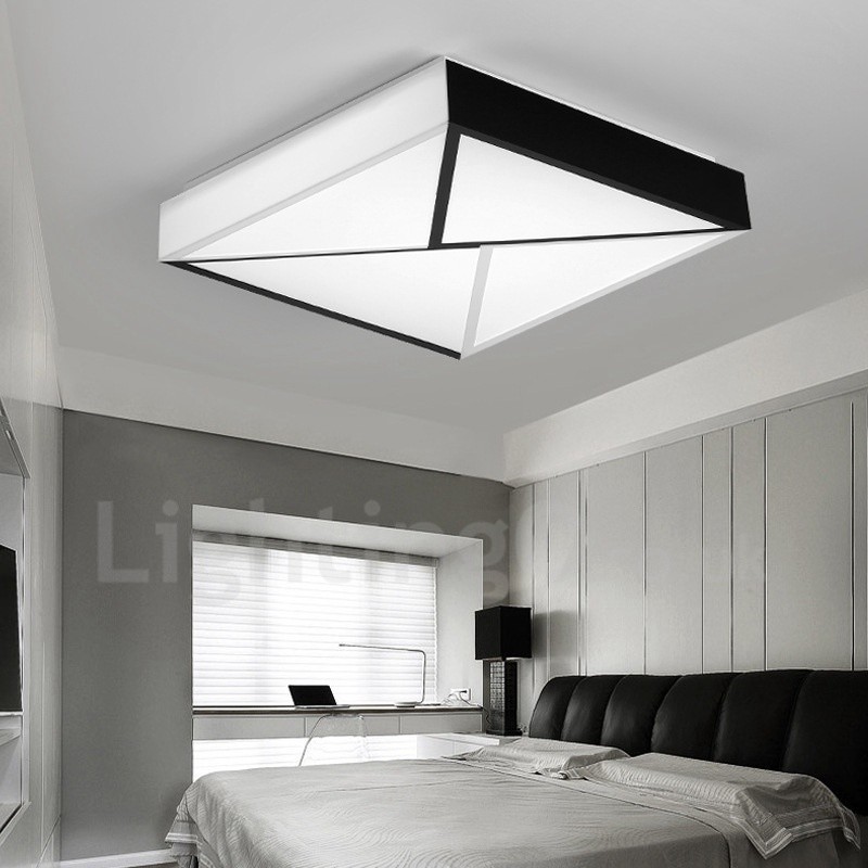 Lampada da soffitto moderna contemporanea in metallo con LED integrato 50 x 50 x 7 mm