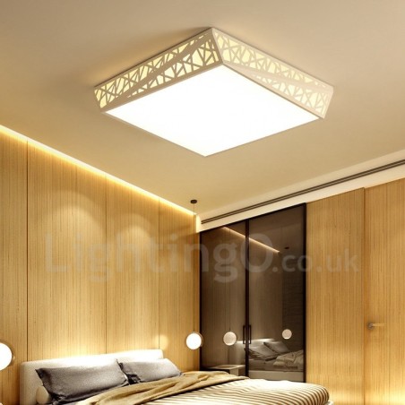 Lampada da soffitto LED integrato in metallo 40x40 cm con telecomando