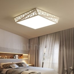 Lampada da soffitto LED integrato in metallo 40x40 cm con telecomando