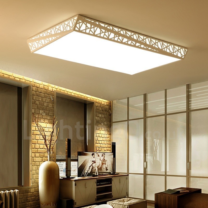 Lampada da soffitto moderna contemporanea LED integrato in metallo 90x63 cm