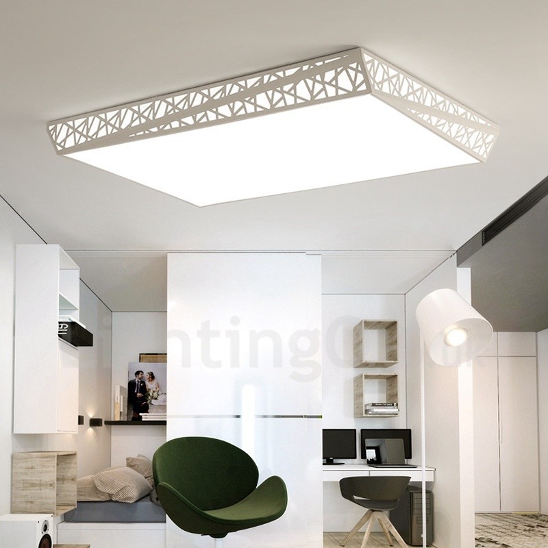 Lampada da soffitto moderna contemporanea LED integrato in metallo 90x63 cm