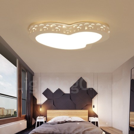 Lampada da soffitto moderna contemporanea con LED integrato e telecomando 55 x 10 cm
