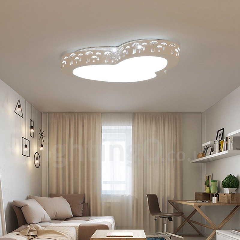 Lampada da soffitto moderna contemporanea con LED integrato e telecomando 55 x 10 cm