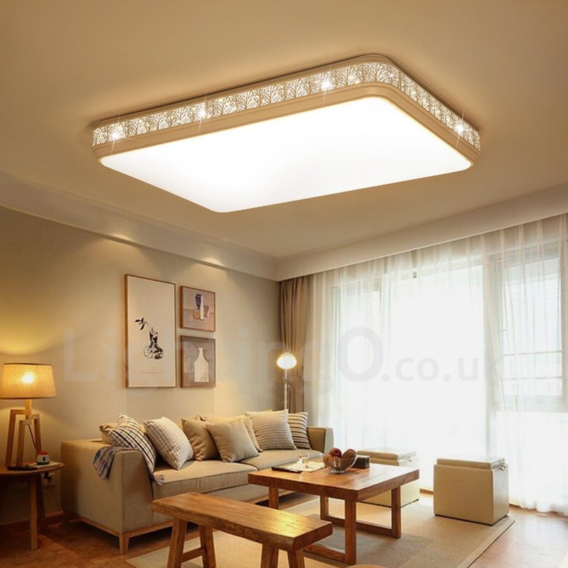 Lampada da soffitto moderna contemporanea LED integrato in metallo 97 x 67 cm
